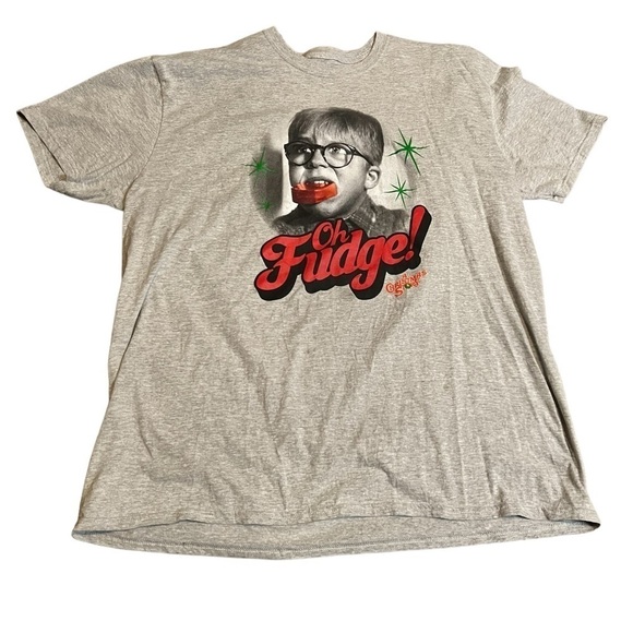 Men’s Oh Fudge A Christmas Story Short Sleeve T Shirt Size XXL - Picture 3 of 4